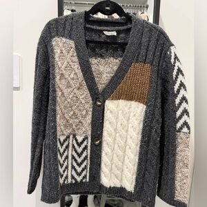 Patchwork Cardigan Sweater